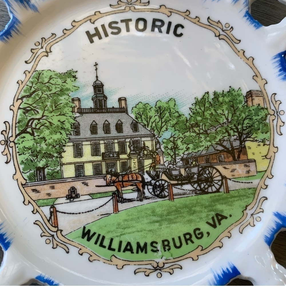 Vintage 60s Made In Japan Souvenir Collectible Ceramic Plate Williamsburg,VA - Picture 5 of 6